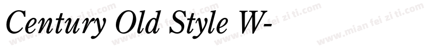 Century Old Style W字体转换